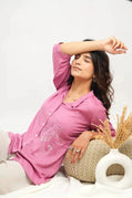 Rosy Pink Embroidery Shirt