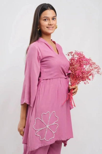 BlushPink Artistry Embroidery Co-ords