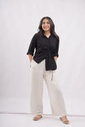 DRAPED BLACK SHIRT