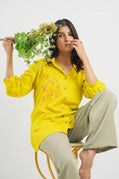 Neon Lime Embroidery Shirt