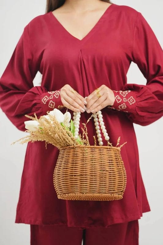 Marron Artistry Embroidery Co-ords