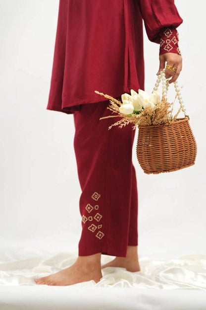 Marron Artistry Embroidery Co-ords