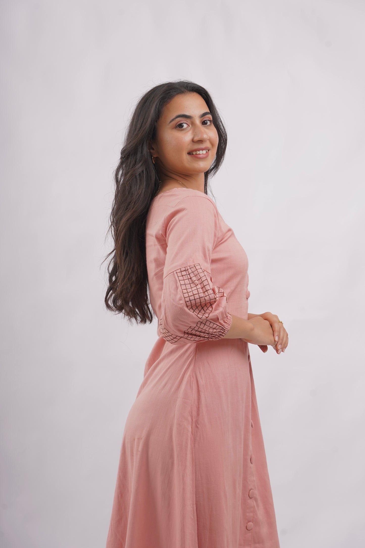 peach elegence dress