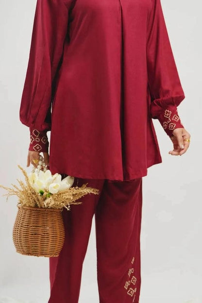 Marron Artistry Embroidery Co-ords