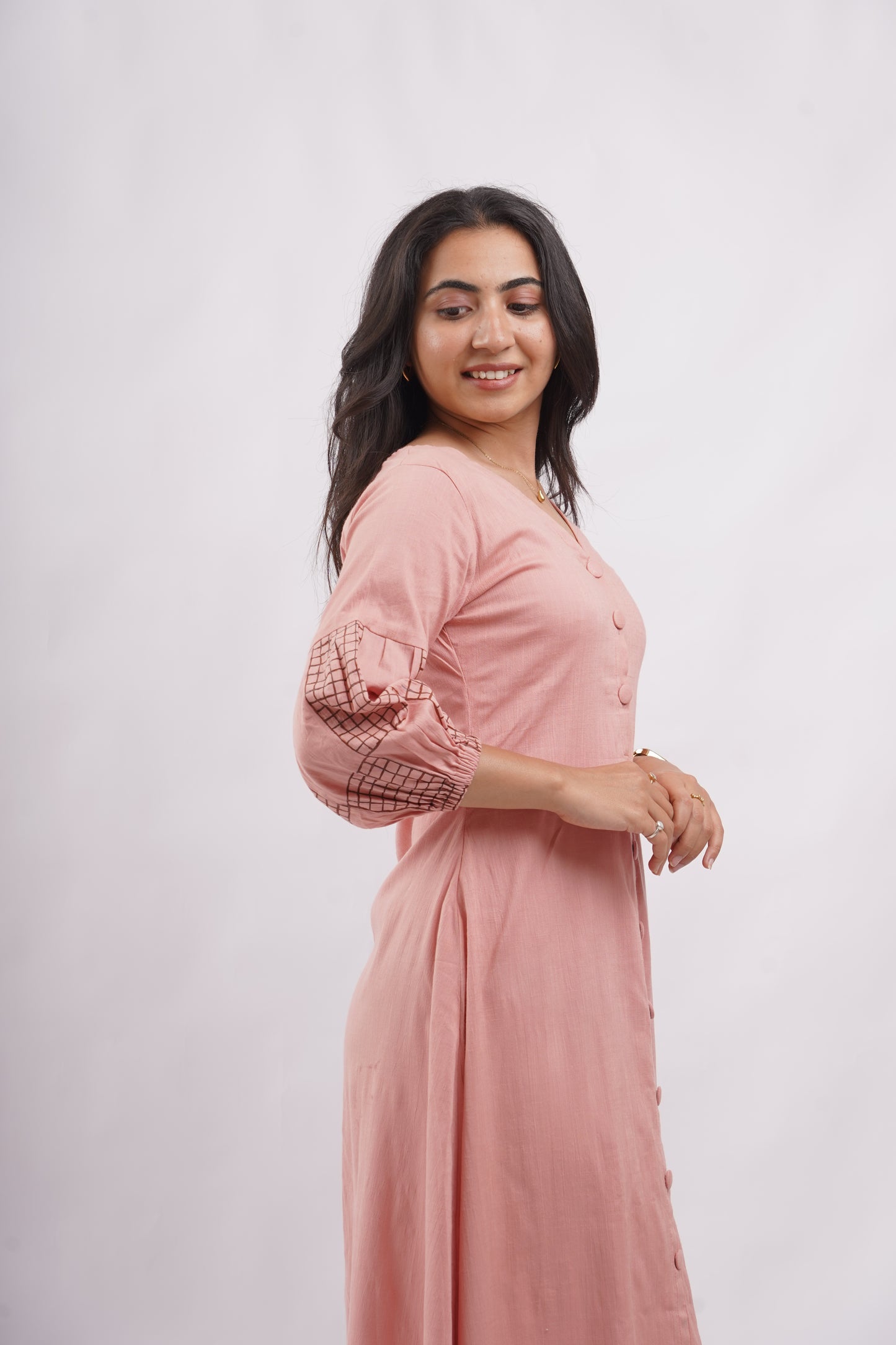 peach elegence dress