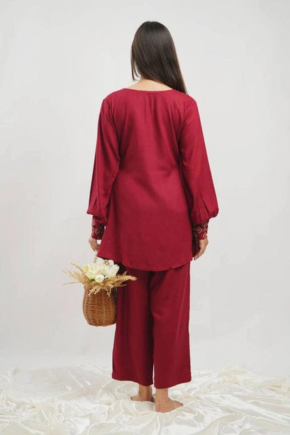 Marron Artistry Embroidery Co-ords