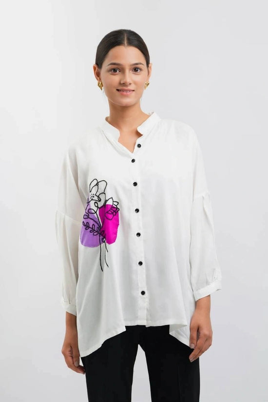 Bloom Embroidery Shirt