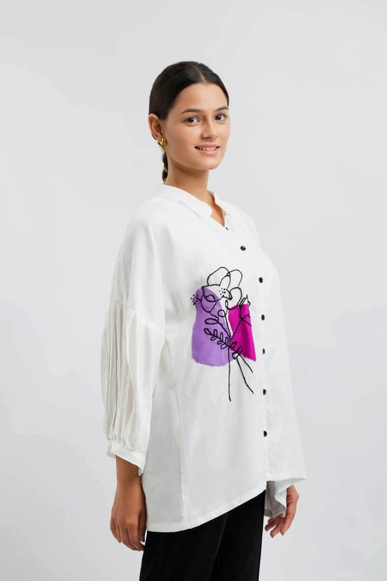 Bloom Embroidery Shirt