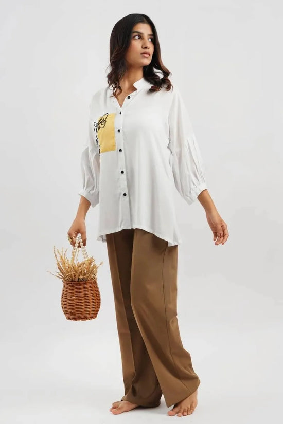 ButterFly Face Embroidery Shirt