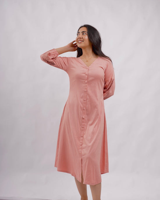 peach elegence dress