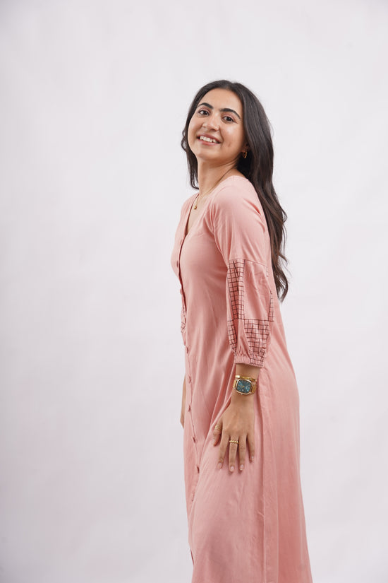 peach elegence dress