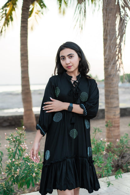 MIDNIGHT DOTS DRESS