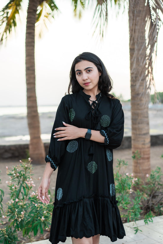 MIDNIGHT DOTS DRESS