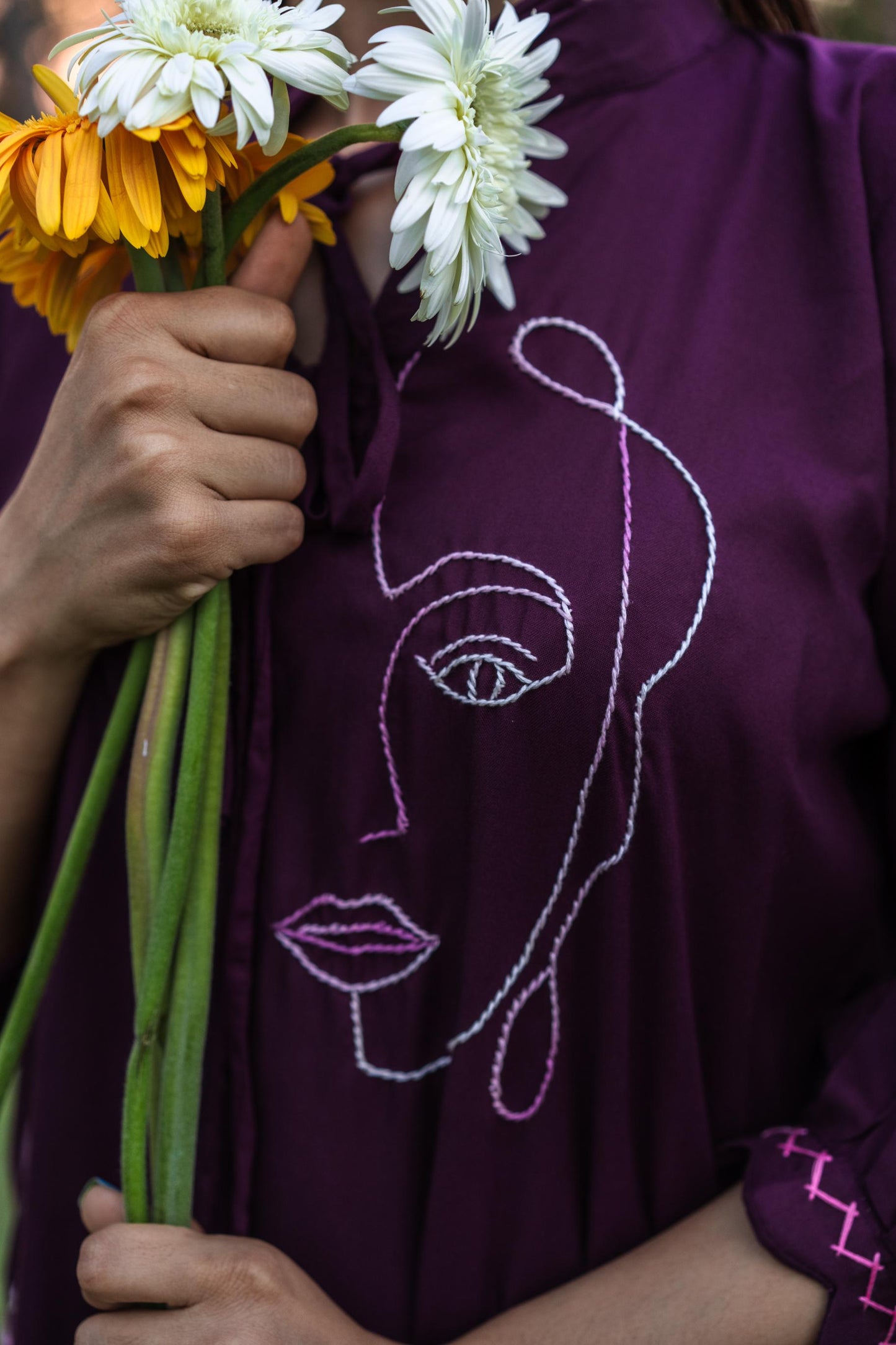 PLUM POETRY DRESS
