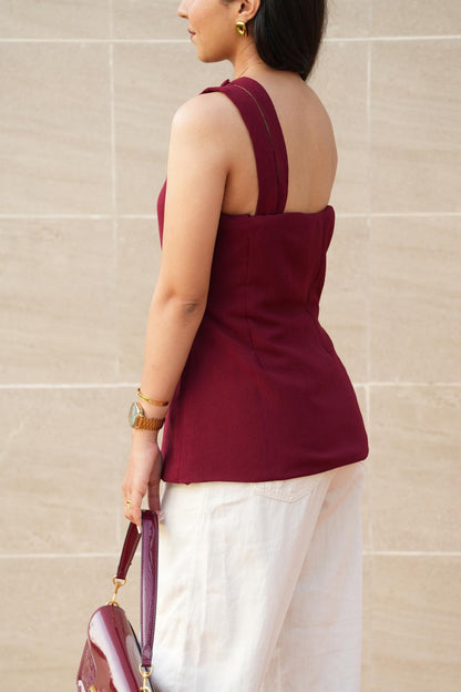 Red Ember One Sholder top