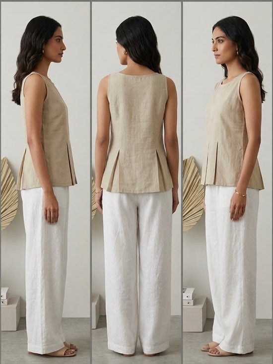 Neutral pleated tank