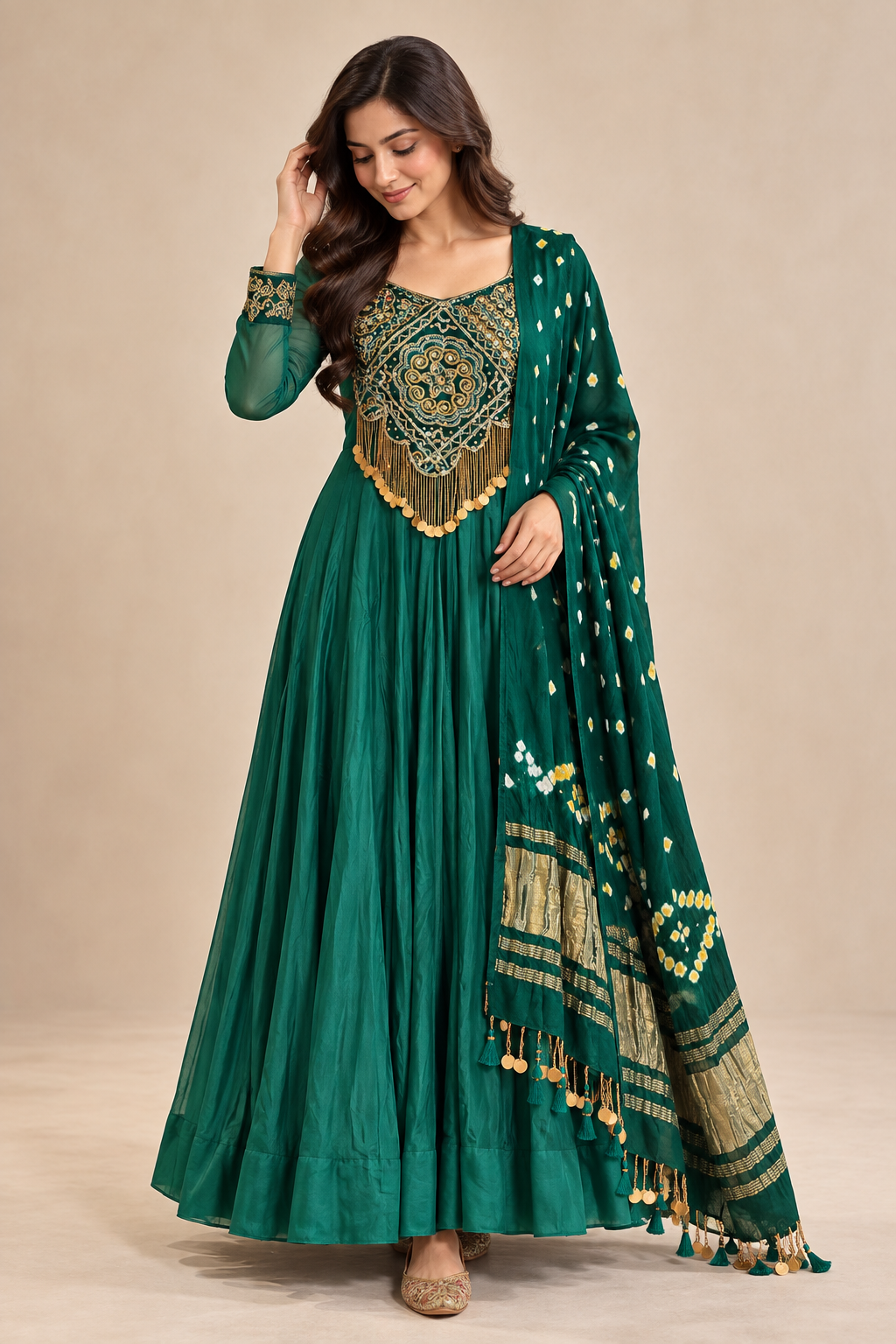 Emerald Noor Anarkali Set