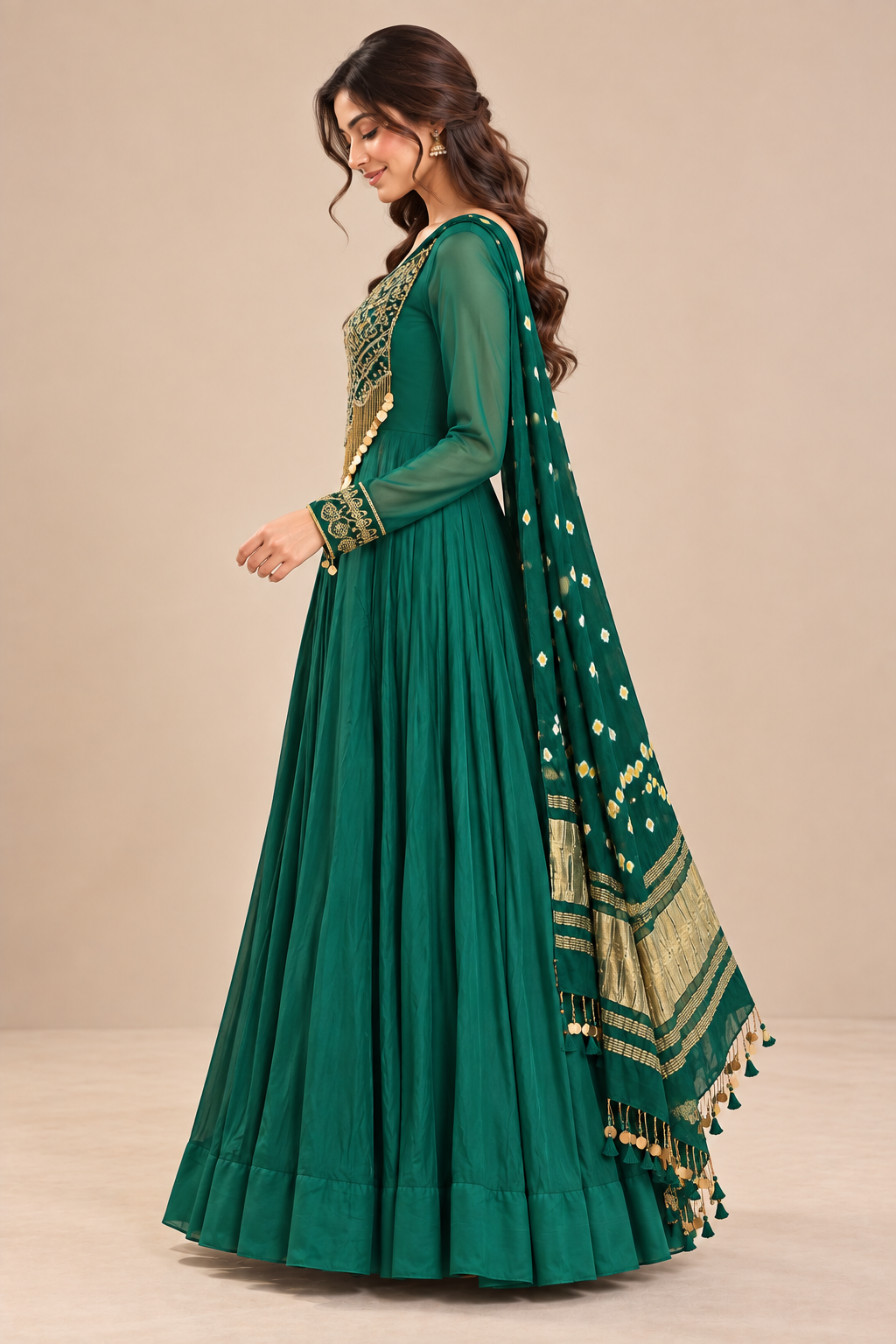 Emerald Noor Anarkali Set