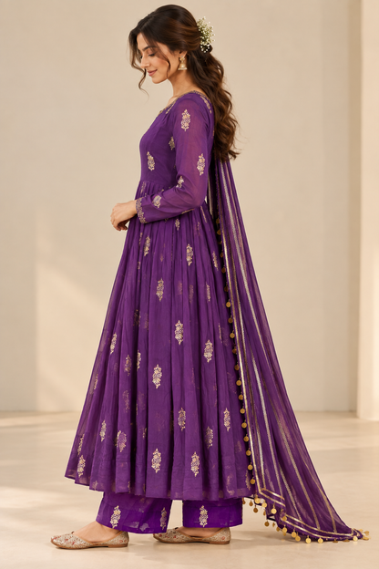 Noor-e-Shaam Anarkali Set