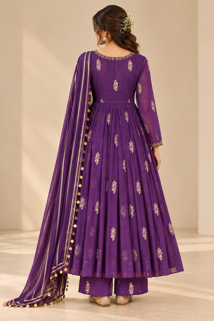 Noor-e-Shaam Anarkali Set