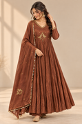 Meher Mocha Embroidered Set