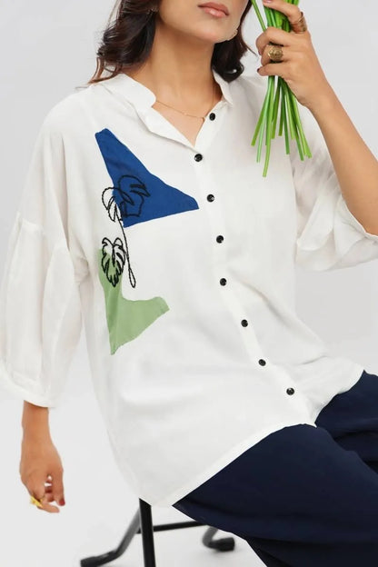 Tropical Embroidery Shirt