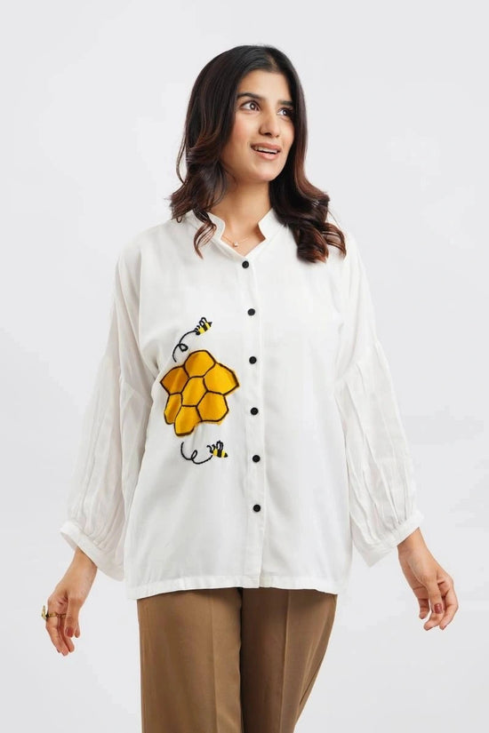 HoneyComb Embroidery Shirt